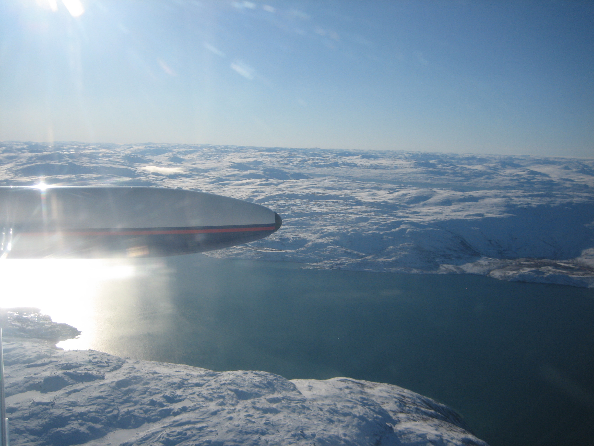 flyng over greenland